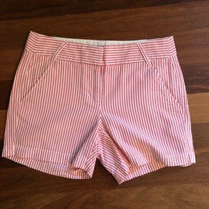 J. Crew Seersucker Shorts Pink Sz 0